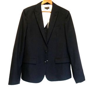 Never worn J.C. Rags Pinstripe Wool Blazer Tailored Fit Surgeon's Cuff Men L